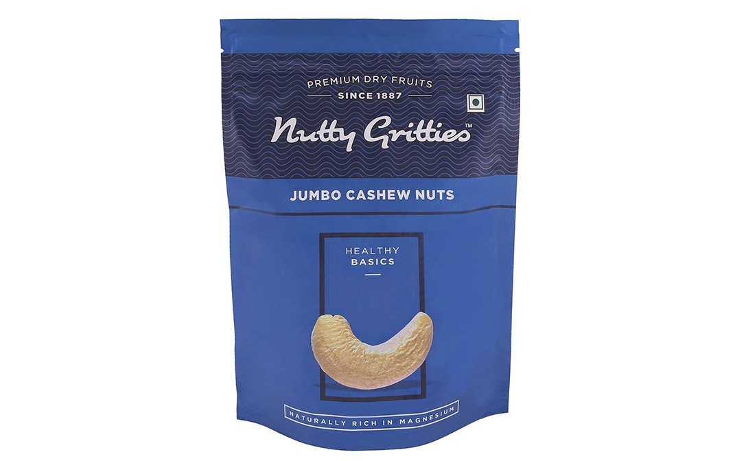 Nutty Gritties Jumbo Cashew Nuts    Pack  223 grams